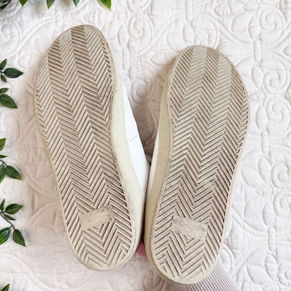 Saint Laurent Court Classic Low Sneakers Sz 10.5 M - Picture 8 of 10